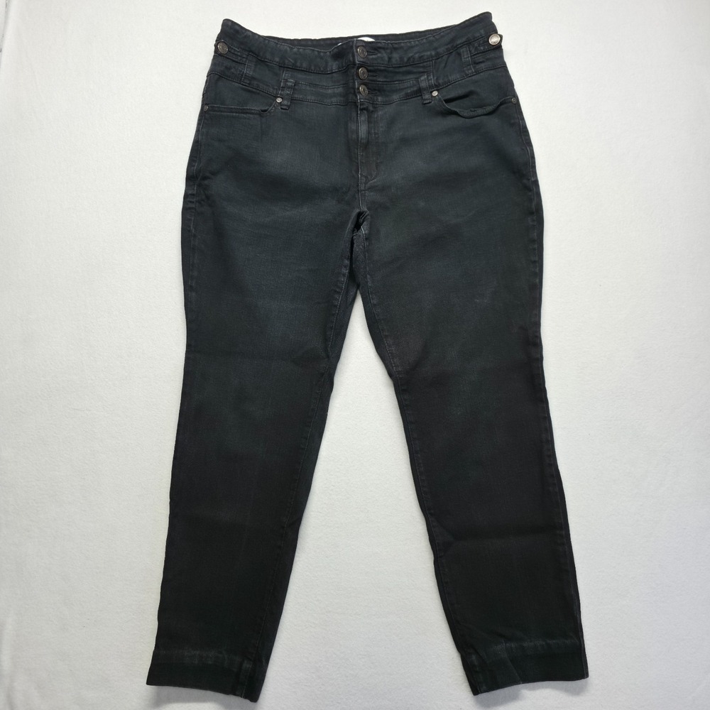Eunina Women's Classic Skinny High Rise Black Jeans Size 2XL (36X28)